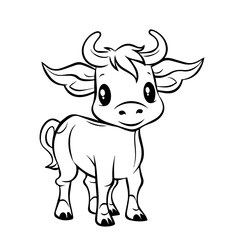 calf outline illustration