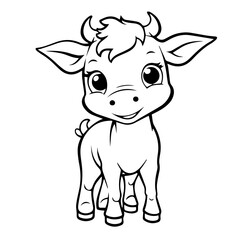 calf outline illustration