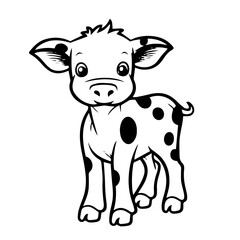 calf outline illustration