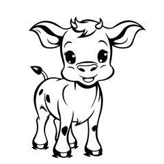 calf outline illustration