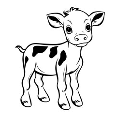 calf outline illustration