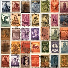 Worldly Treasures: Vintage International Stamp Collection