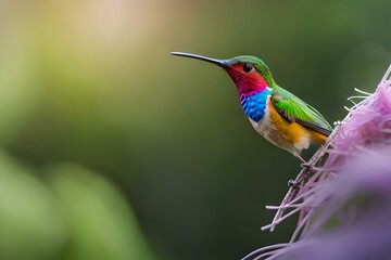 hummingbird on a branchgenerated by AI technology