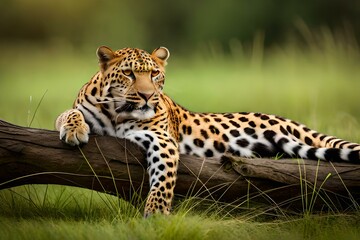 leopard on the rockgenerated by AI technology