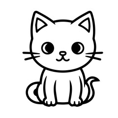 cute doodle cat illustration