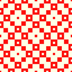 Checks wallpaper. Seamless geometric pattern. Squares background. Polygons ornament. Geometrical motif. Digital paper. Textile print. Web design. Vector.