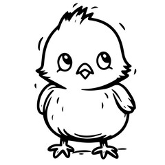 chick doodle illustration