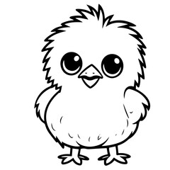 Obraz premium chick doodle illustration