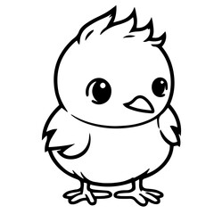 Fototapeta premium chick doodle illustration