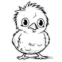 chick doodle illustration