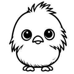 Fototapeta premium chick doodle illustration