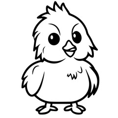 chick doodle illustration