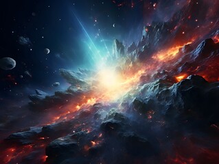 Fototapeta na wymiar Die kosmische Explosion: Die Macht einer Supernova im Universum