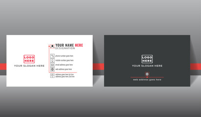 Minimal design high quality business card templet, Premium quality business card design templet.