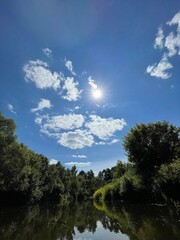 Obraz premium Wonderful river surounded by greenz