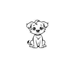 cute puppy doodle illustration