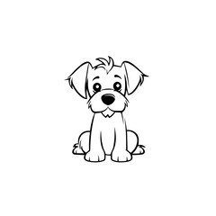 cute puppy doodle illustration