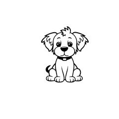 cute puppy doodle illustration