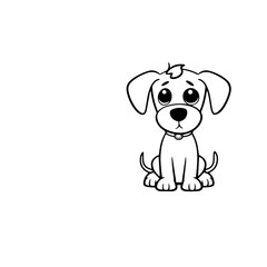 cute puppy doodle illustration
