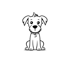 cute puppy doodle illustration