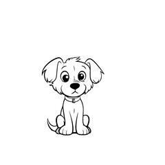 Fototapeta na wymiar cute puppy doodle illustration