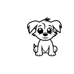 cute puppy doodle illustration