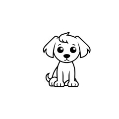 cute puppy doodle illustration