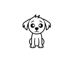 cute puppy doodle illustration