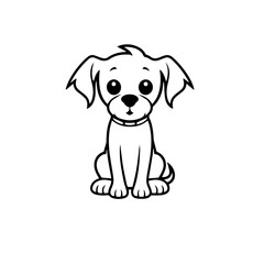 cute puppy doodle illustration