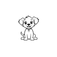 cute puppy doodle illustration