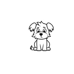 cute puppy doodle illustration