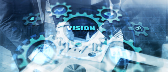 Vision on digital screen. Business Finance Technology concept