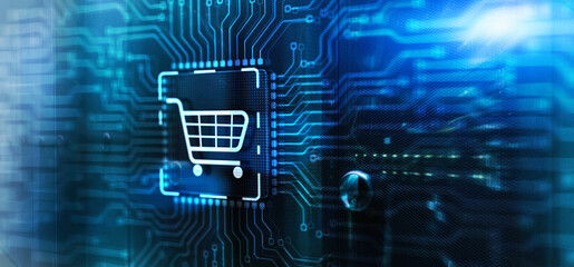 E-commerce on 3d Electronic Circuit Board Chip