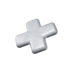 Fototapeta premium Silver Plus Sign. 3D Render. Cut Out.