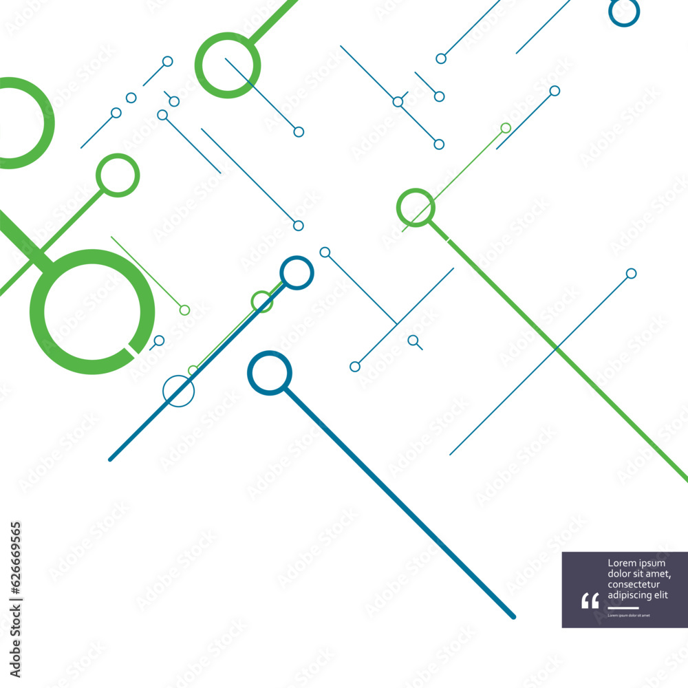 Fototapete Vector connecting dots and lines. Science connect element. Modern science and technology background. Medical design