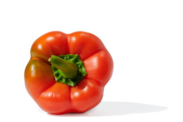 Red pepper on white background