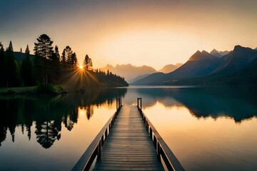 Fototapeta premium atardecer en el paraiso