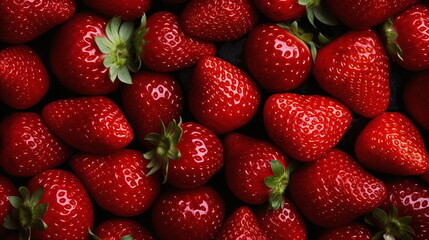 Delicious ripe and healthy red stawberries