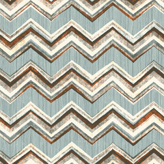 Beige, Gray and Brown Watercolor-Dyed Effect Textured Chevron Pattern