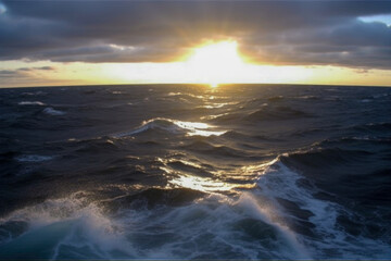 Obraz premium Power of the ocean - Generative AI