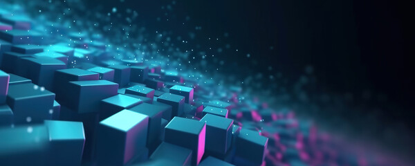 Abstract digital background. Data universe illustration. Ideal for depicting network abilities, technological processes, digital storages, science, education, etc.