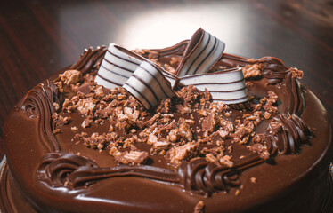 chocolate cake with chocolate