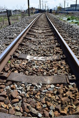 Naklejka premium 鉄道線路 羽越本線