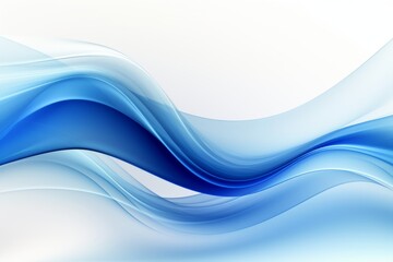 Obraz premium Ethereal blue abstract wave of light, generative AI
