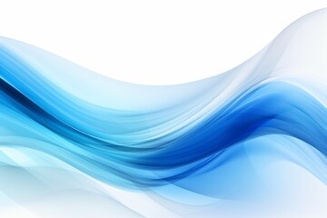 Ethereal blue abstract wave of light, generative AI