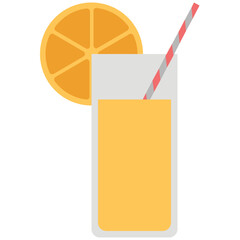 An icon of lemonade designed in flat style 