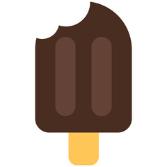 Yummy ice popsicle flat icon, frozen dessert 