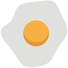 a fried egg flat icon design 