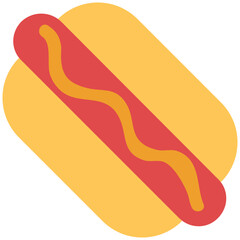 A trendy flat icon of burger, fast food 