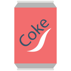 An icon of soda bottle flat design 